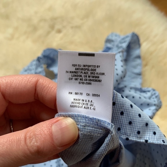 NWOT Waverly Grey Ruffle Dotted Tank Top Blouse - Picture 6 of 7